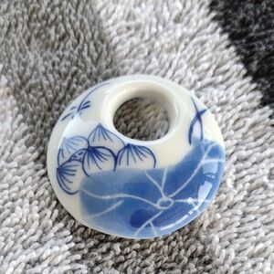 Gorgeous Blue and White Ceramic Pendant